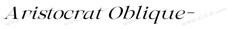 Aristocrat Oblique字体转换
